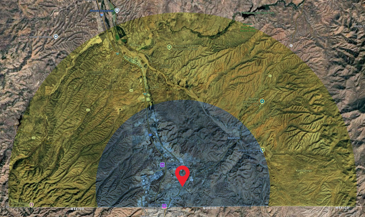Zulas Restaurant Delivery Map